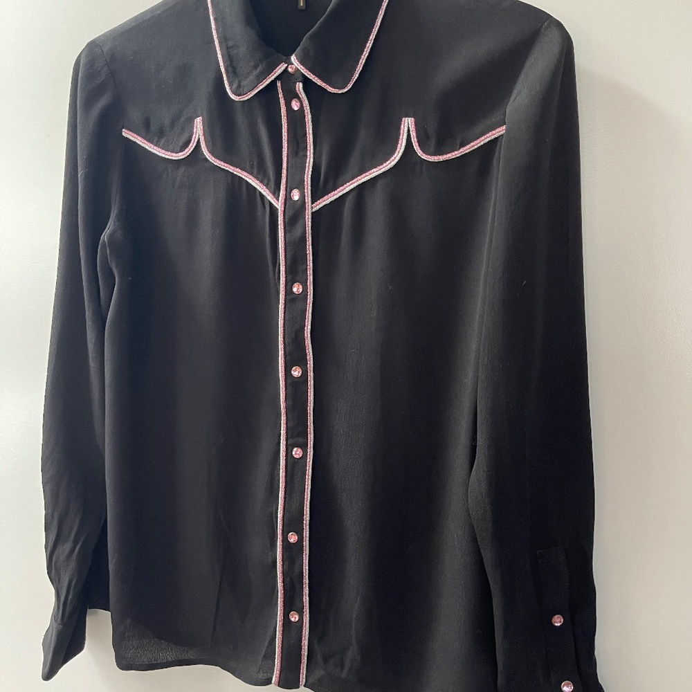 Maje black blouse